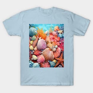 Bright Summer Sea Shells T-Shirt